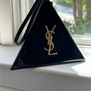 Yves Saint Laurent Black Triangle Bag